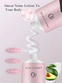 HEMEIEL 1pc Rejuvenate Your Skin With  Body Lotion,With Shea Butter & Nicotinamide - Suitable For All Skin Types! - Pink - View 6