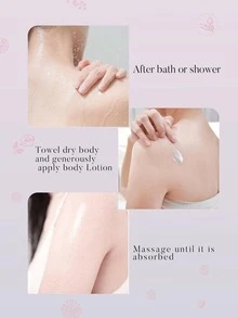 HEMEIEL 1pc Rejuvenate Your Skin With  Body Lotion,With Shea Butter & Nicotinamide - Suitable For All Skin Types! - Pink - View 7