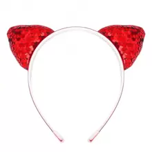 1/12pcs Cat Ear Sequined Headband Hair Accessories For Women, Cute Party/Festival Headdress,Cat Ears,Hairband,Hair Hoop Headbands - Multicolor - View 10