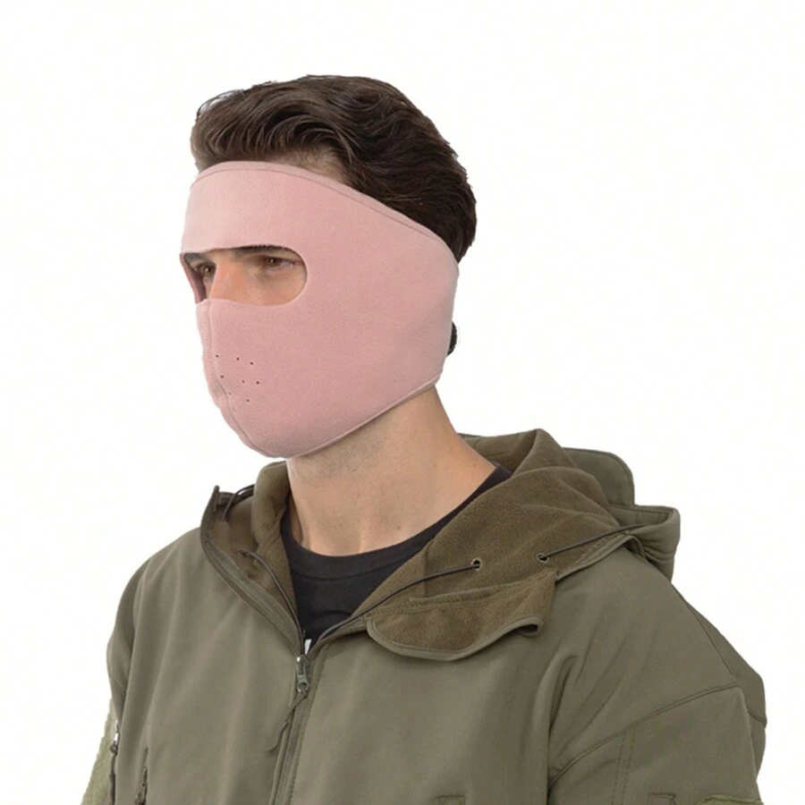 Sun Protective Anti UV Winter Face Mask & Ski Neck Gaiter - Cold Weather Half Balaclava - Pink - View 1