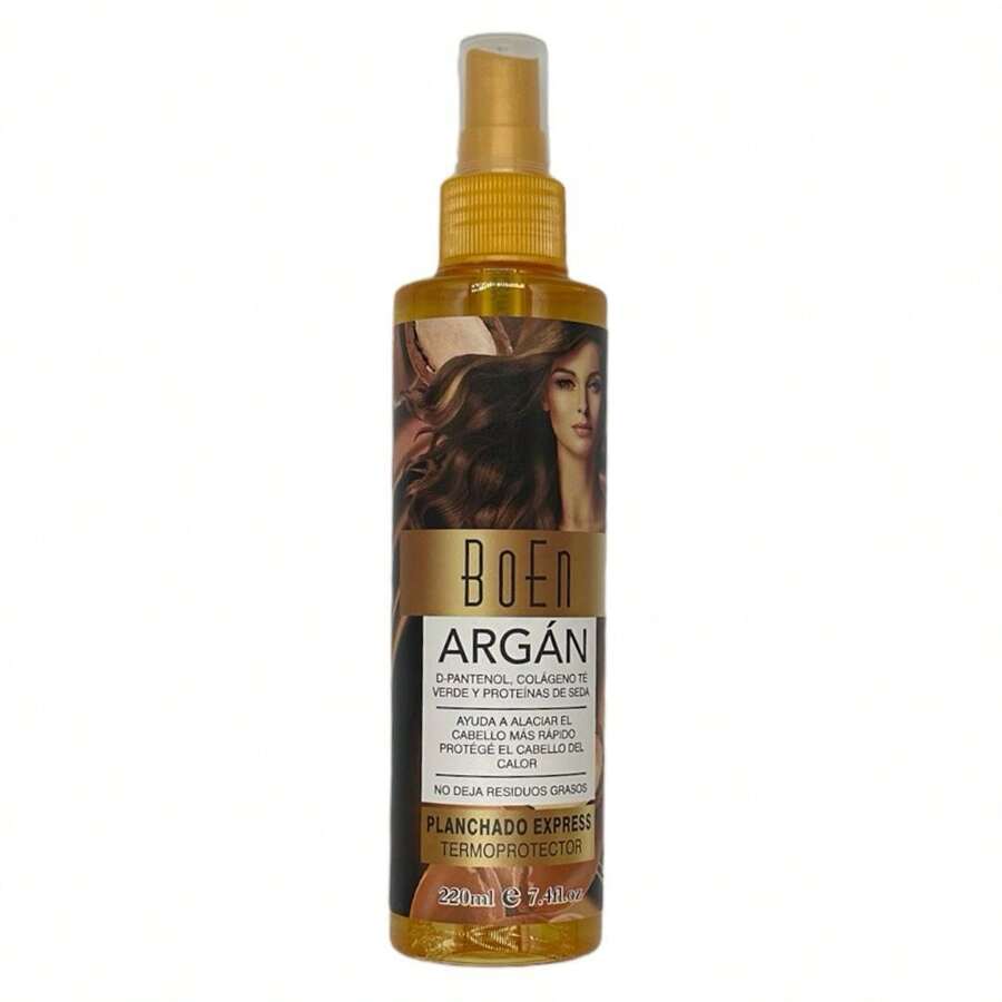 Termo Protector De Argán Para Cabello, Planchado Expres, Protector De Calor 220ML - Café - Ver 1