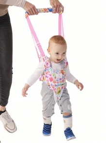 婴儿学步背带 - 手持式儿童学步辅助器 - 幼儿婴儿学步背带辅助带 - 儿童婴儿学步学习帮助支持辅助训练工具 - 适合 7-24 岁 - 粉紅色海洋 - 查看 3