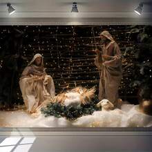 1塊背景布,的誕生裝飾,掛毯布藝,假日派對裝飾,場景掛墻布 - 彩色 - 查看 4