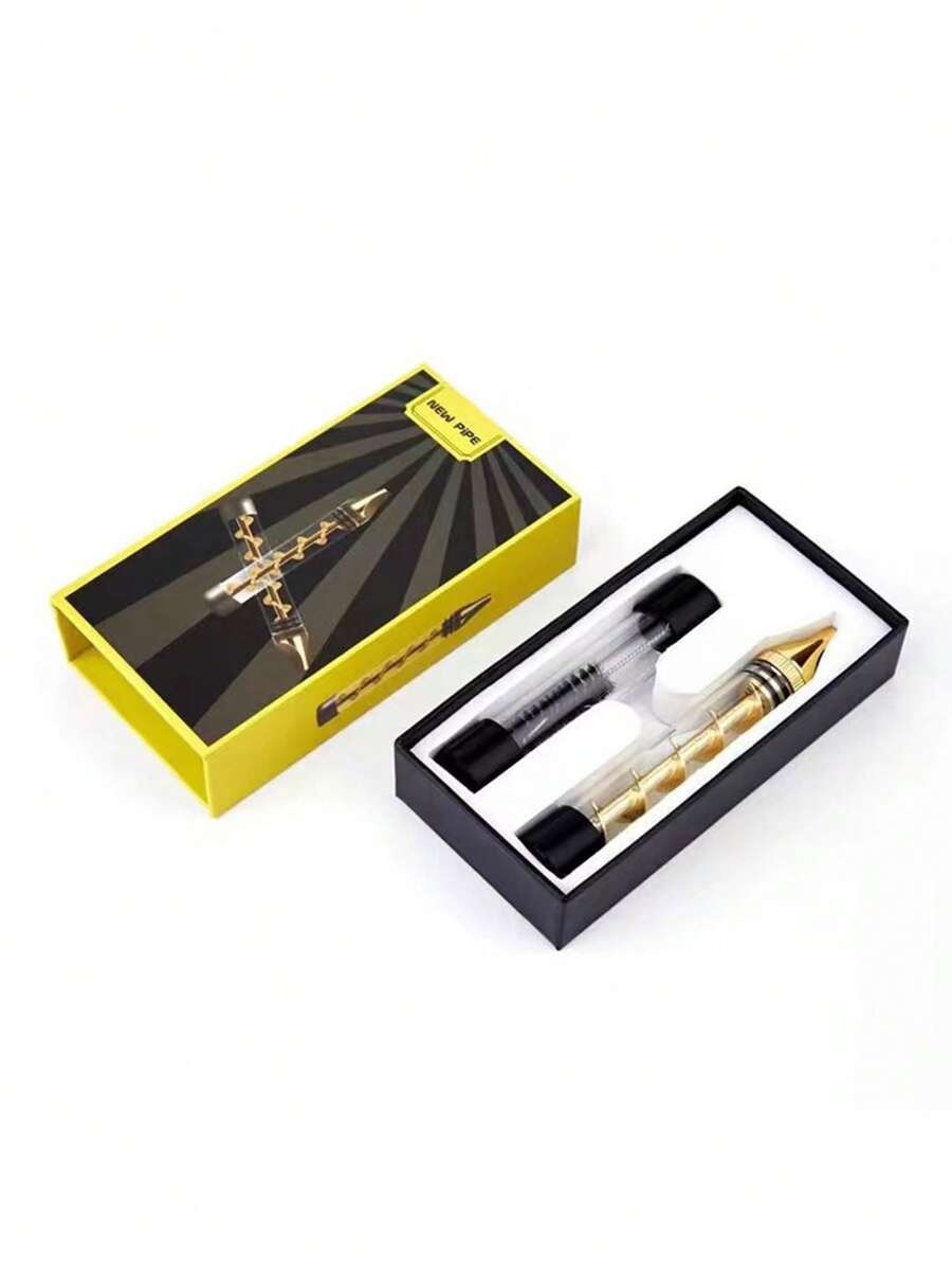 1pc Rotatable Pipe Cleaner Tool Kit For Hookah Water Smoking, A Gift For Smokers, Hand Rolled Cigarette - Gold - View 1