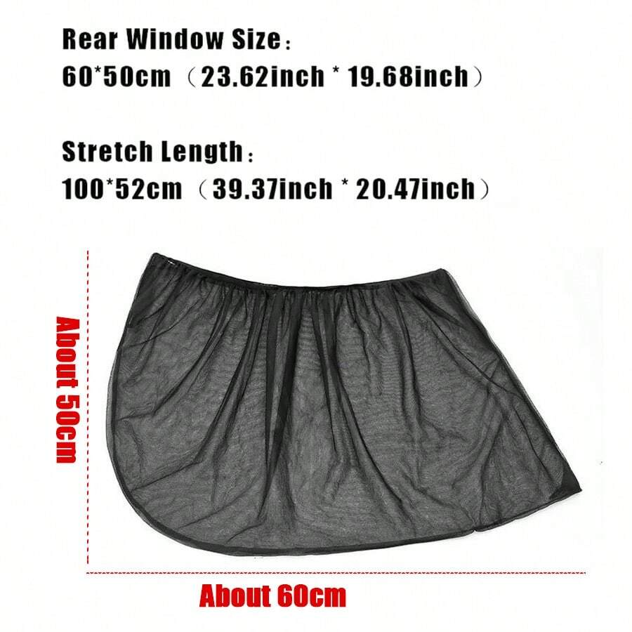 2PCS Universal Car Styling Accessories Sun Side Window Shade Curtain Rear - Black - View 1