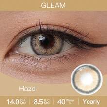 Magister Colored Contact Lens Yearly Hazel Contacts Highlight Eyes With Vivid Pattern 14.0mm Power 0.00 For Carnival Occasions - Hazel - View 3