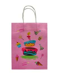 12 bolsas de papel para regalo - Rosa - Ver 1