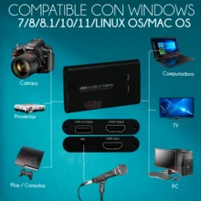Capturadora de Video y Audio Full HD 1080p  a USB 3.0 para PC Laptop Consola de Videojuegos - Negro - Ver 5