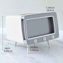 1pc TV Tissue Box Living Room Tea Table Multi-Functional Storage Box Toilet Toilet Desktop Paper Box - Multicolor - View 3