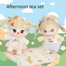 20cm原裝娃娃衣服,下午茶甜品主題連帽衫、裙子、髮箍 - 粉色 - 查看 4