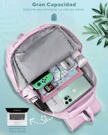 Mochila Escolar Viaje Bolsa P/ Laptop 15.6 Inch Iforu 30l - Rosa Pálido - Ver 6
