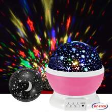 Projetor Luminária Abajur Estrelas Galaxy 360º Céu Estrelado Star Lua Led Festas E Comemorações - Multicolorido - Visão 6