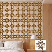 12入組曼陀羅藝術繪畫模板,具有中空圖案,白色pet材料的模板適用於水彩畫、石彩畫、素描本、刮繪板、牆壁、紙張、紡織品、家具、相冊裝飾等。非常適合孩子學習、藝術創作和手工diy。 - B55 - 查看 7