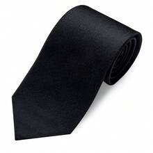 YourTies 男士蓝色红色粉色丝绸领带经典常规领带活动正式婚礼领带 - 黑色 - 查看 5