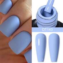 Set di 6 smalti gel per unghie, colori autunnali glitterati, kit per arte di unghie UV LED, smalto semipermanente con base e top coat - Blu - Visualizzare 9