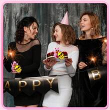 2 件情人節橡膠鴨子帶 2 個標籤、2 件橡皮筋、淋浴配件、迷你鴨子沐浴玩具情人節派對禮物 - 彩色 - 查看 6