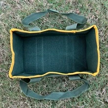 加厚帆布工具袋,可攜式工具存儲袋,用於維修 - 軍綠色 - 查看 5