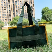 加厚帆布工具袋,可攜式工具存儲袋,用於維修 - 軍綠色 - 查看 2