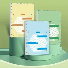 1本蒙特梭利迷宮遊戲書，適用於兒童注意力訓練和早期發展，附贈隨機頁面補充配件，有趣的兒童禮物，適用於學校、學生、文具和學校用品 - 進階 - 查看 4