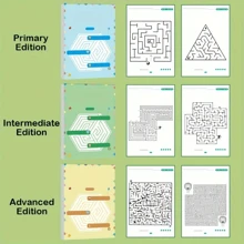 1本蒙特梭利迷宮遊戲書，適用於兒童注意力訓練和早期發展，附贈隨機頁面補充配件，有趣的兒童禮物，適用於學校、學生、文具和學校用品 - 進階 - 查看 7