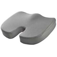 1pc Chair Seat Cushion Pad Gel Memory Foam For Office Chair Car Seat Airplane Bleacher Coccyx Tailbone Pain Relief Pad - Xám - Xem 1