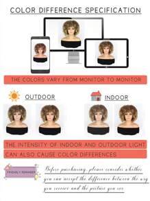 14inch African Roll With Bangs Black Synthetic Wig Women Wear Daily For Banquets And Parties - Black - View 9