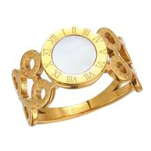 1枚時尚復古、簡約、獨特設計不鏽鋼羅馬數字裝飾戒指,適合男女日常佩戴和晚會配飾,以及情人節禮物 - 數位戒指 - 查看 7