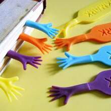 1入/4入組創意 3d 有趣手型書籤,適用於辦公室和學校 - 彩色 - 查看 2