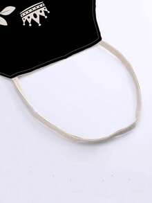 1pc Wheat Ear & Letter M Shaped Kitchen Cooking Apron For Home Use - Apricot - View 4