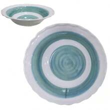 2 Round Melamine Bowls Decorated Spiral 800ml - 彩色 - 查看 1