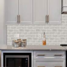 10pcs Wall Tile Style Peel And Stick Backsplash Tiles, Waterproof Kitchen Tile Stickers, Thick Crystal Removable Backsplash For Kitchen - Multicolor - View 3
