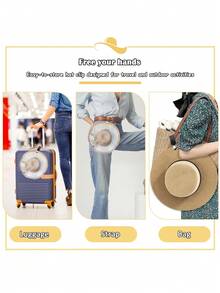 2入組便攜式皮革帽夾帽子收納衣架,適用於旅遊和郊遊 - 彩色 - 查看 4