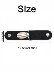 2入組便攜式皮革帽夾帽子收納衣架,適用於旅遊和郊遊 - 彩色 - 查看 2