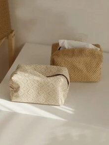 1件,汽車紙盒布紙巾盒家用客廳茶几餐廳創意紙巾套裝 - 棕色 - 查看 6