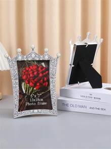 1pc Faux Pearl Decor Photo Frame With Random Inner Paper - Multicolor - View 2