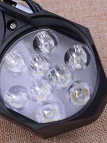 Faro LED auxiliar luz delantera gemelo de 18 LED de gran potencia para coche moto bicicleta electrica - Negro - Ver 5