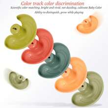 教育性兒童卡通軌道籃球滾動式球塔堆疊玩具,促進早期發展,親子互動樂趣,3-5-7層,生日禮物（隨機顏色和款式） - 彩色 - 查看 6