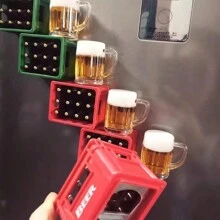 1/2pcs Creative Beer Bottle Opener, Beer Basket Shape, Unique Personalized, With Magnetic Function - Multicolor - View 1