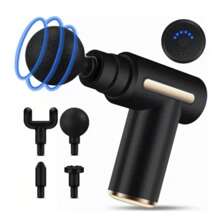 Masajeador portátil y recargable, masajeador de impacto - Negro - Ver 3