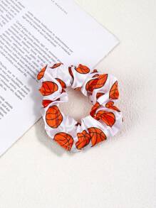 1pc Women'S Polyester Sports Ball Pattern Adjustable Hair Tie For Year-Round Use - Multicolor - View 1