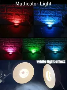 1pc Wooden Usb Powered Led Lighted Base With Switch And 3 Light Options (White/Warm/Cycle Color) For 3d Crystal Glass Resin Art Or Light Display Stand