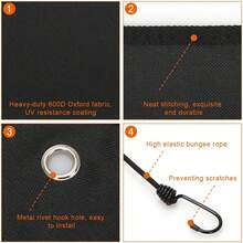 1pc (28 X 28 Inch) Air Conditioner Cover For Outside Units, Winter AC Defender, Heavy Duty Top Air Conditioner Cover - Black - View 3