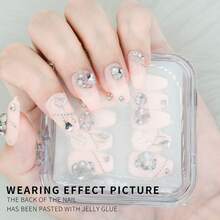 LASHIDOL Hình dán nghệ thuật móng tay , Đẹp Và Bền chặt , Lâu dài , Nâng cao Đồ treo , Lung linh , Hoàn chỉnh Bộ , Phong cách châu Âu Với Pha lê , Phù hợp Với Thạch Gel , Thích hợp Đối với Hằng ngày - Hồng - Xem 7