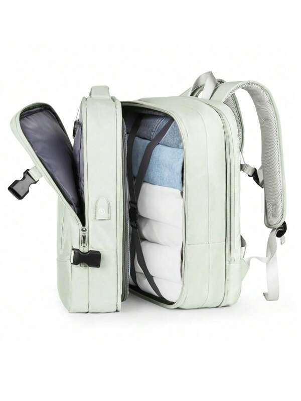 Mochila Multifuncional Moderna Masculina Com Grande Capacidade, Alças Extensíveis E Vários Bolsos Para Viagens E Computador