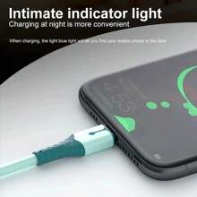 快充液晶流光數據線，高效傳輸充電線，可兼容 iPhone 14 Pro Max/14 Pro/14 Plus/14/13/12/11/XS/XR/8/7/6/AirPods/iPad 系列 - 紅色 - 查看 3