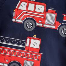 PatPat 少年車輛印花短袖T恤 - 寶藍色 - 查看 3