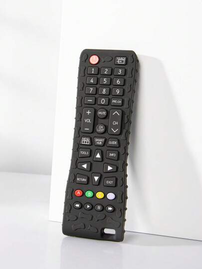 1pc Kids' Silicone Teether Toy, Realistic Remote Control Design, For Teething & Chewing, Suitable For Infants 6+ Months