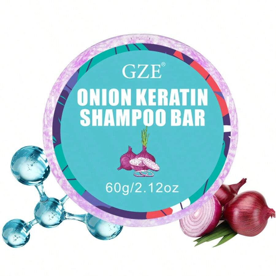 GZE Onion Hair Shampoo Bar Soap, Soft And Shine, Thickens And