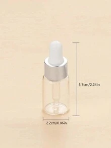 5入組玻璃滴管,透明分配容器,適用於旅行裝大小化妝品,空的化妝品可裝載,可再裝充電的旅行容器塑料噴霧瓶噴霧器,適用於香水、護膚品、化妝品、乳液,滴瓶裝可裝載香水空旅行樣品瓶精華液化妝品容器,旅行必備品 - 銀色 - 查看 4