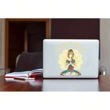 1 件 4.92x4.92 吋隨波逐流瑜珈曼陀羅乙烯基貼紙車窗牆貼 - 彩色 - 查看 4